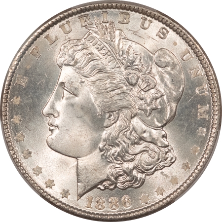 Morgan Dollars 1886 $1 MORGAN DOLLAR – PCGS MS-67, FRESH LUSTER & PRETTY!