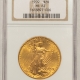 $20 1905 $20 LIBERTY HEAD GOLD – PCGS AU-55, CAC APPROVED! LOW MINTAGE! SCARCE!