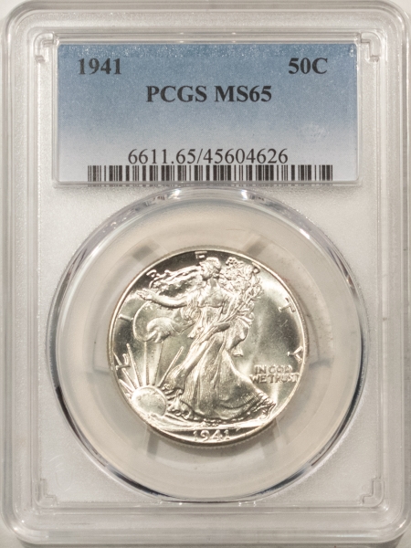 New Certified Coins 1941 WALKING LIBERTY HALF DOLLAR – PCGS MS-65, A BLAZER!