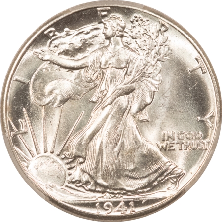 New Certified Coins 1941 WALKING LIBERTY HALF DOLLAR – PCGS MS-65, A BLAZER!