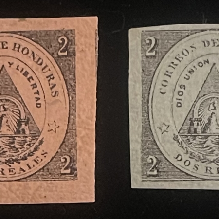 Stamps & Philatelic Items HONDURAS, SCOTT #1-2, MOG HR, MINOR WRINKLES, APPEAR VF, NICE COLOR-CAT $130