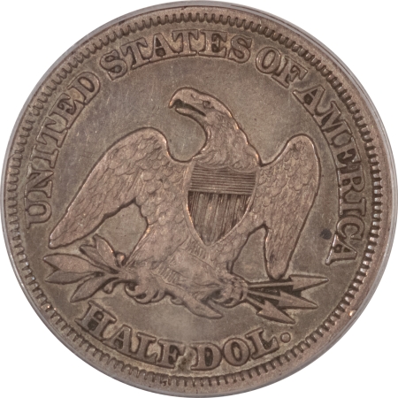 Liberty Seated Halves 1858 SEATED LIBERTY HALF DOLLAR – PCGS VF-35, REALLY NICE PREMIUM QUALITY!