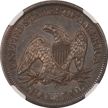 Liberty Seated Halves 1861-O LIBERTY SEATED HALF DOLLAR – CSA OBVERSE – NGC AU-50 PROMINENT DIE CRACKS