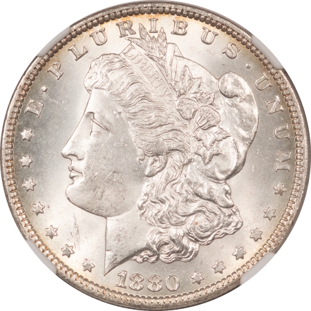 Morgan Dollars 1880 MORGAN DOLLAR – NGC MS-64, BLAST WHITE!