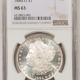 Morgan Dollars 1880 MORGAN DOLLAR – NGC MS-64, BLAST WHITE!