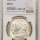 Morgan Dollars 1897-S MORGAN DOLLAR – NGC MS-61, BLAST WHITE & WELL STRUCK!