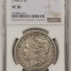 Morgan Dollars 1899 MORGAN DOLLAR – NGC MS-64, FRESH WHITE & NEAR GEM!