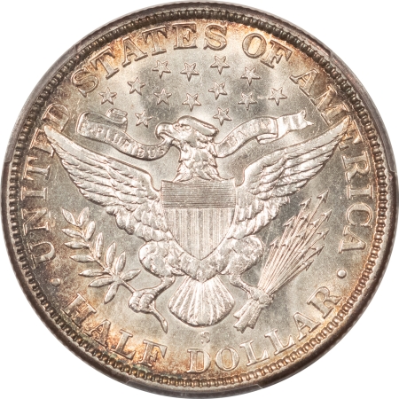 Barber Halves 1915-S BARBER HALF DOLLAR – PCGS AU-55, REALLY PRETTY!