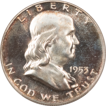 Franklin Halves 1953 PROOF FRANKLIN HALF DOLLAR – PCGS PR-66+ LOOKS SUPERB & NEARLY CAMEO