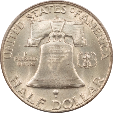 Franklin Halves 1953-D FRANKLIN HALF DOLLAR – PCGS MS-65 FBL, ORIGINAL SATINY GEM!