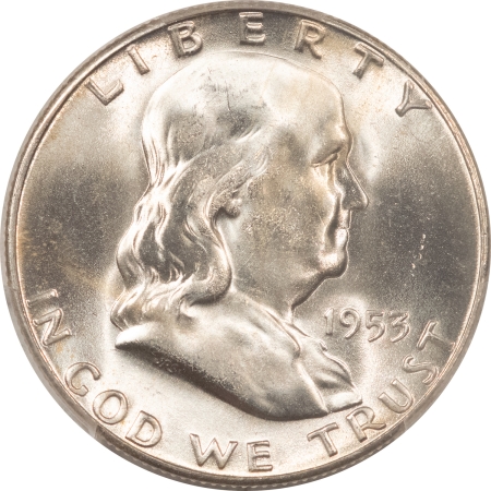 Franklin Halves 1953-S FRANKLIN HALF DOLLAR – PCGS MS-65, PQ GEM & WELL STRUCK