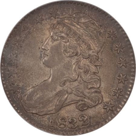 CAC Approved Coins 1832 CAPPED BUST HALF DOLLAR, SM LETTERS-PCGS AU-55, WHOLESOME ORIGINAL, CAC!