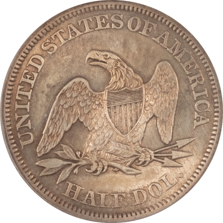 Half Dollars 1842 MEDIUM DATE LIBERTY SEATED HALF DOLLAR, ICG AU-55 DETAILS, WB-105, RPD