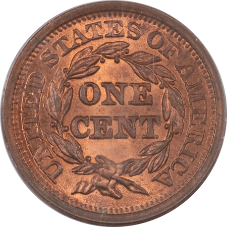 Braided Hair Large Cents 1852 BRAIDED HAIR LARGE CENT – PCGS MS-64 RB, NICE, ORIGINAL & FLASHY!