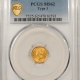 $1 1853 $1 GOLD DOLLAR, TYPE 1 – PCGS AU-58, FRESH & FLASHY!