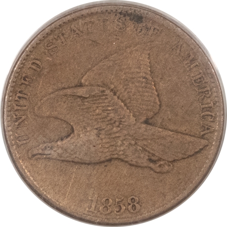 Flying Eagle 1858 FLYING EAGLE CENT, LARGE LETTERS – PCGS F-15