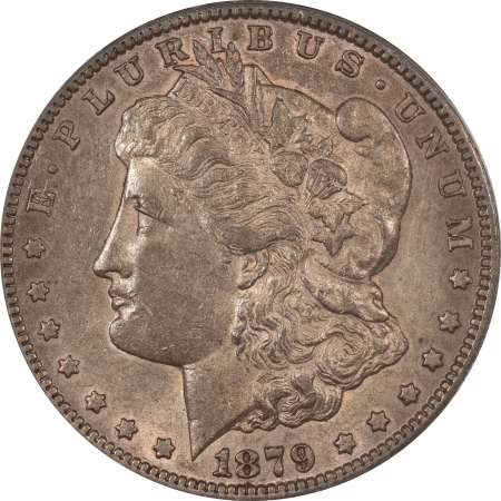 Morgan Dollars 1879-CC MORGAN DOLLAR, CAPPED DIE, VAM-3, TOP 100 – ANACS EF-45, LOOKS AU!