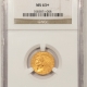 $2.50 1914-D $2.50 INDIAN HEAD GOLD – PCGS MS-62, LUSTROUS, BETTER DATE!