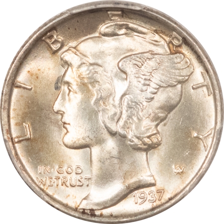 Mercury Dimes 1937-S MERCURY DIME – PCGS MS-65, ORIGINAL GEM!