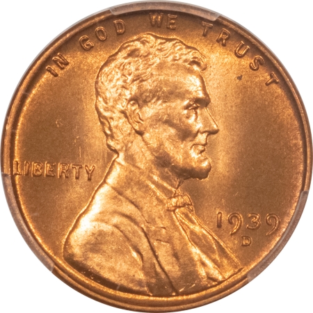 Lincoln Cents (Wheat) 1939-D LINCOLN CENT – PCGS MS-67 RD