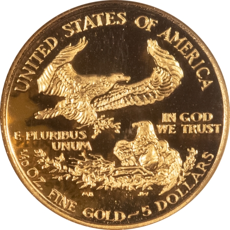 American Gold Eagles, Buffaloes, & Liberty Series 1989-P PROOF 1/10 OZ $5 AMERICAN GOLD EAGLE – NGC PF-70 ULTRA CAMEO, PERFECT!