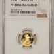 American Gold Eagles, Buffaloes, & Liberty Series 1989-P PROOF 1/10 OZ $5 AMERICAN GOLD EAGLE – NGC PF-70 ULTRA CAMEO, PERFECT!