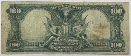 Large National Currency 1902 SERIES $100 PB (1918) FR-697, CHTR 3266 COMMERCIAL NB OF PEORIA, IL; FINE