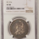 Early Halves 1811 CAPPED BUST HALF DOLLAR, SMALL 8, O-111a – NGC VF-35, PRETTY!