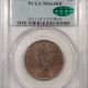 CAC Approved Coins 1820 CORONET HEAD LARGE CENT, LG DATE – PCGS MS-65 RB, SUPERB GEM, CAC APPROVED!