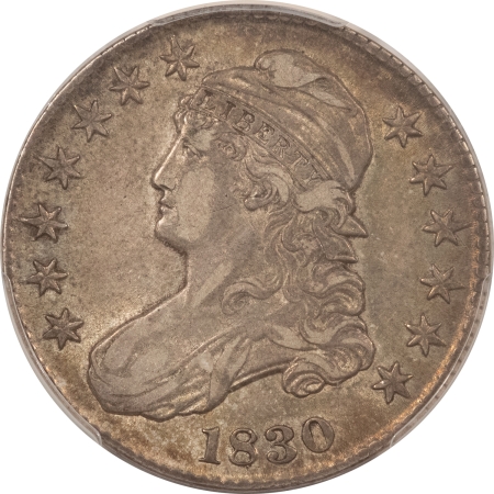 Early Halves 1830 CAPPED BUST HALF DOLLAR, SMALL 0 – PCGS XF-45, ORIGINAL & PQ!