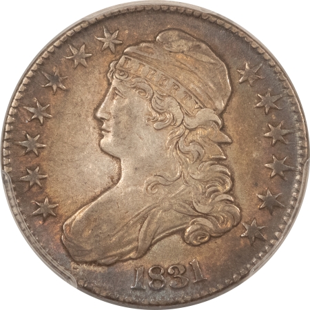 Early Halves 1831 CAPPED BUST HALF DOLLAR – PCGS XF-45, ATTRACTIVE W/ SOME LUSTER!