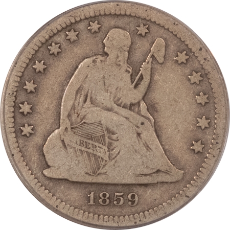 Liberty Seated Quarters 1859-S SEATED LIBERTY QUARTER – PCGS VG-10, RARE DATE!