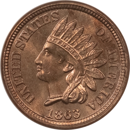 Indian 1863 INDIAN CENT – ANACS MS-63, FLASHY & PQ!