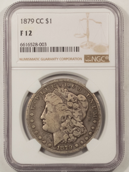 Morgan Dollars 1879-CC MORGAN DOLLAR – NGC F-12, WHOLESOME! CARSON CITY!