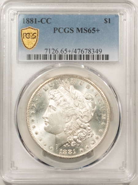 Morgan Dollars 1881-CC MORGAN DOLLAR – PCGS MS-65+ BLAST WHITE CARSON CITY!