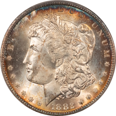 Morgan Dollars 1882-CC MORGAN DOLLAR – PCGS MS-65, PRETTY GEM! CARSON CITY!