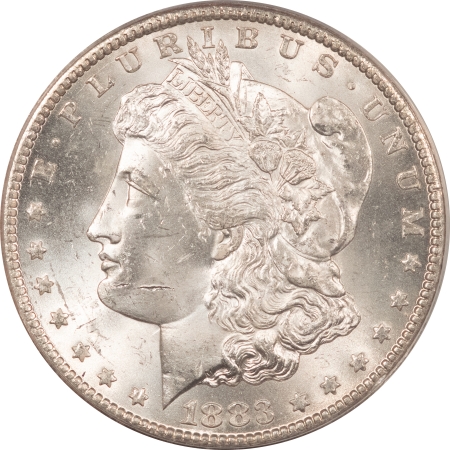 Morgan Dollars 1883-CC MORGAN DOLLAR, VAM-5 – ANACS MS-63, WHITE & FLASHY!