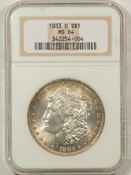 Morgan Dollars 1883-O MORGAN DOLLAR – NGC MS-64, FRESH, PRETTY!