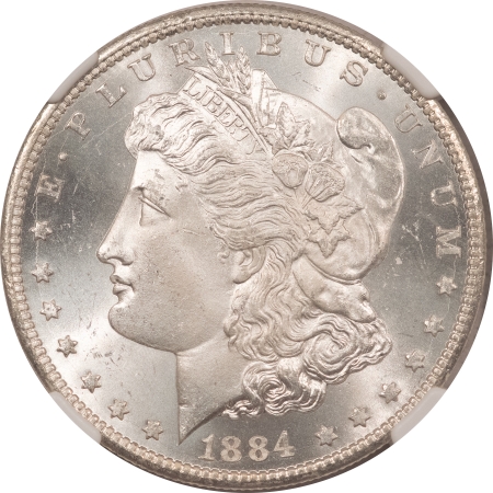 CAC Approved Coins 1884-CC MORGAN DOLLAR – NGC MS-66+, BLAST WHITE, SUPERB, PQ & CAC APPROVED!