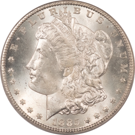 Morgan Dollars 1885-CC MORGAN DOLLAR – PCGS MS-65, BLAST WHITE GEM! CARSON CITY!