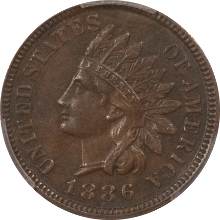 Indian 1886 INDIAN CENT, VARIETY 1 – PCGS AU-55