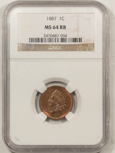 Indian 1887 INDIAN CENT – NGC MS-64 RB