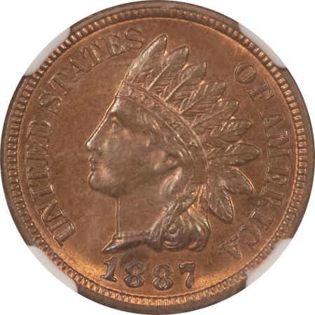 Indian 1887 INDIAN CENT – NGC MS-64 RB