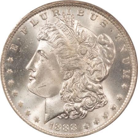 Morgan Dollars 1888-O MORGAN DOLLAR – PCGS MS-65+, BLAST WHITE & PREMIUM QUALITY!