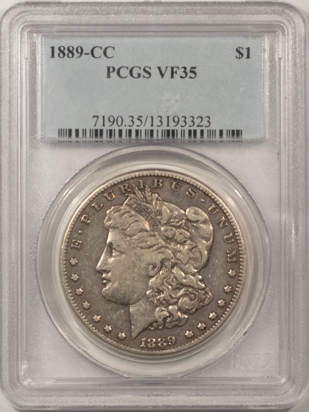 Morgan Dollars 1889-CC MORGAN DOLLAR – PCGS VF-35, KEY DATE CARSON CITY, TOUGH!