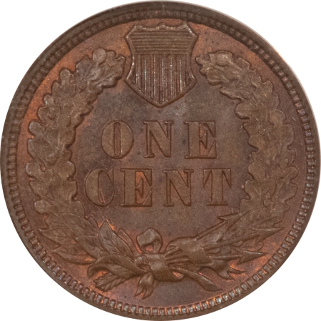 Indian 1890 INDIAN CENT – ANACS MS-63 RB, LOOKS 64, NICE SURFACES!