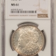 Morgan Dollars 1894-O MORGAN DOLLAR – NGC MS-63, CHOICE! KEY-DATE! NICE LOOK!