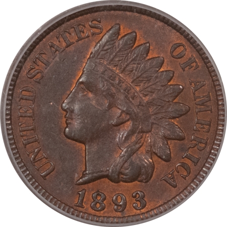 Indian 1893 INDIAN CENT – ICG MS-61 RB, NICE UNC, NICE LOOK