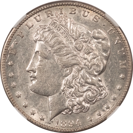 Morgan Dollars 1894-O MORGAN DOLLAR – NGC AU-55, WHITE!