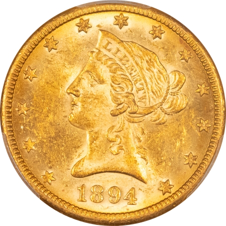 $10 1894-O $10 LIBERTY GOLD – PCGS MS-61, FRESH & FLASHY!